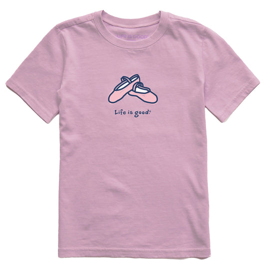 Kids Ballet Slippers Short Sleeve Crusher Tee
