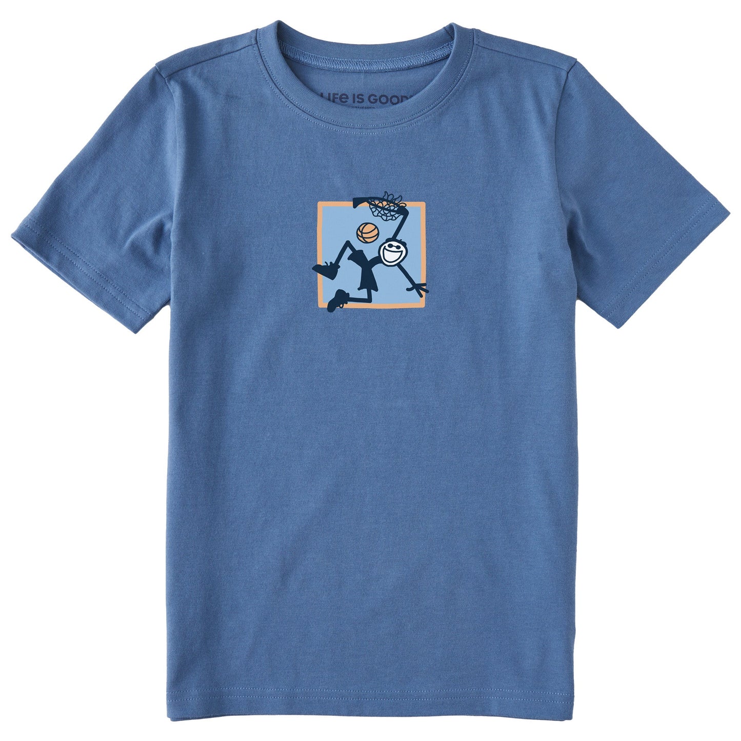 Kids Jake Basketball Square Short Sleeve Crusher Tee