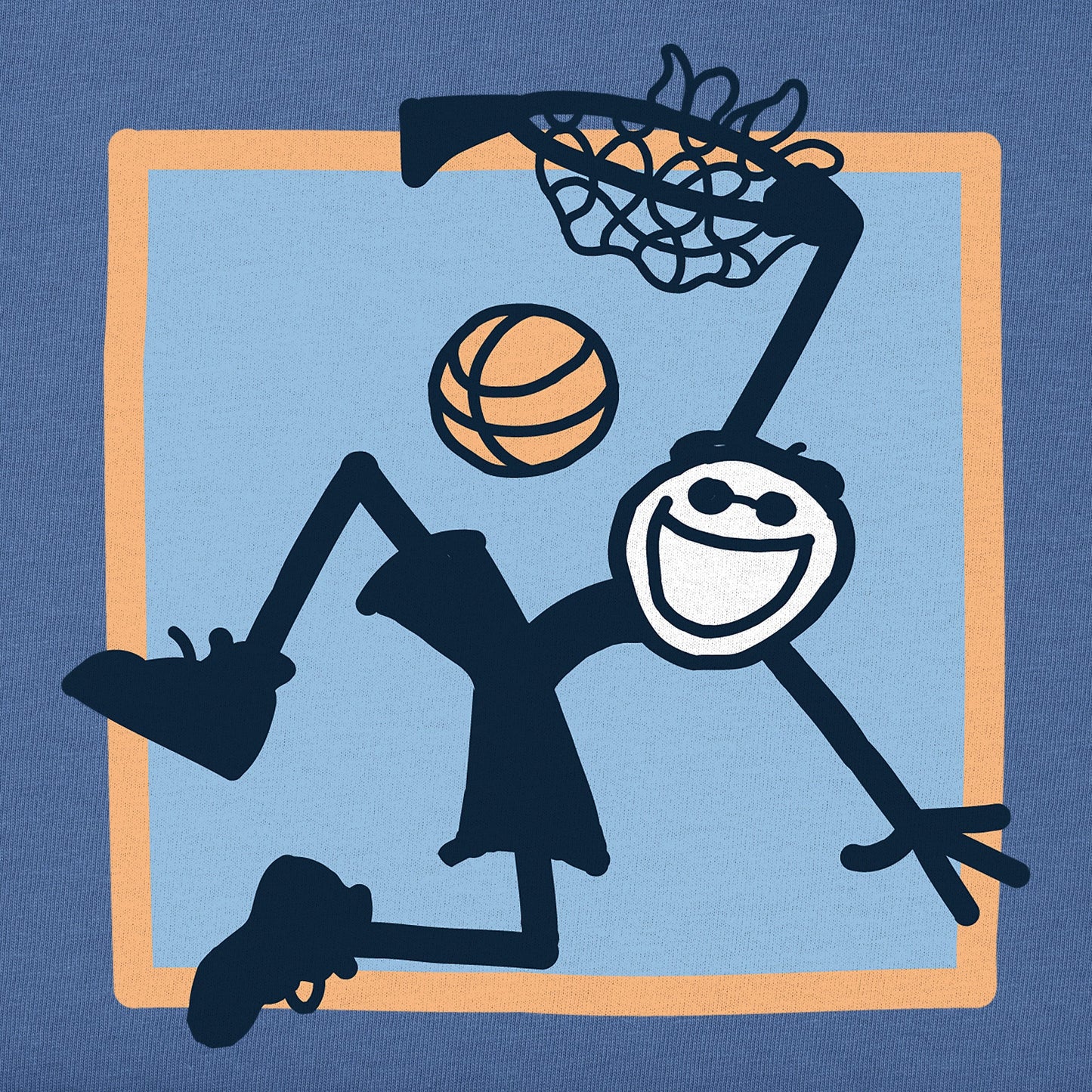 Kids Jake Basketball Square Short Sleeve Crusher Tee