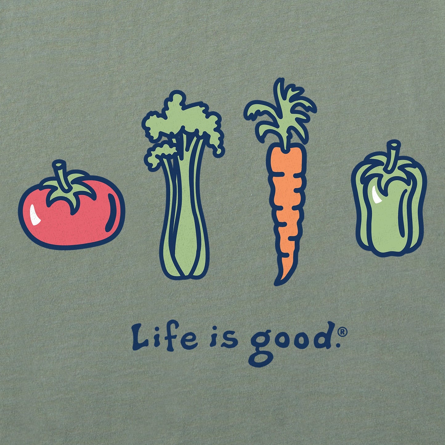 Men's Four Veggies Short Sleeve Crusher Tee