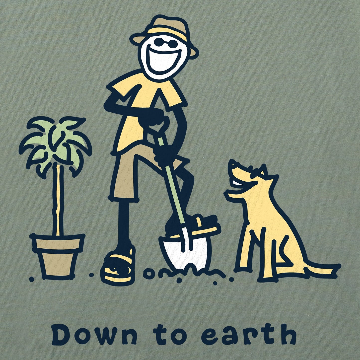 Men's Jake & Rocket Down to Earth Short Sleeve Crusher Tee