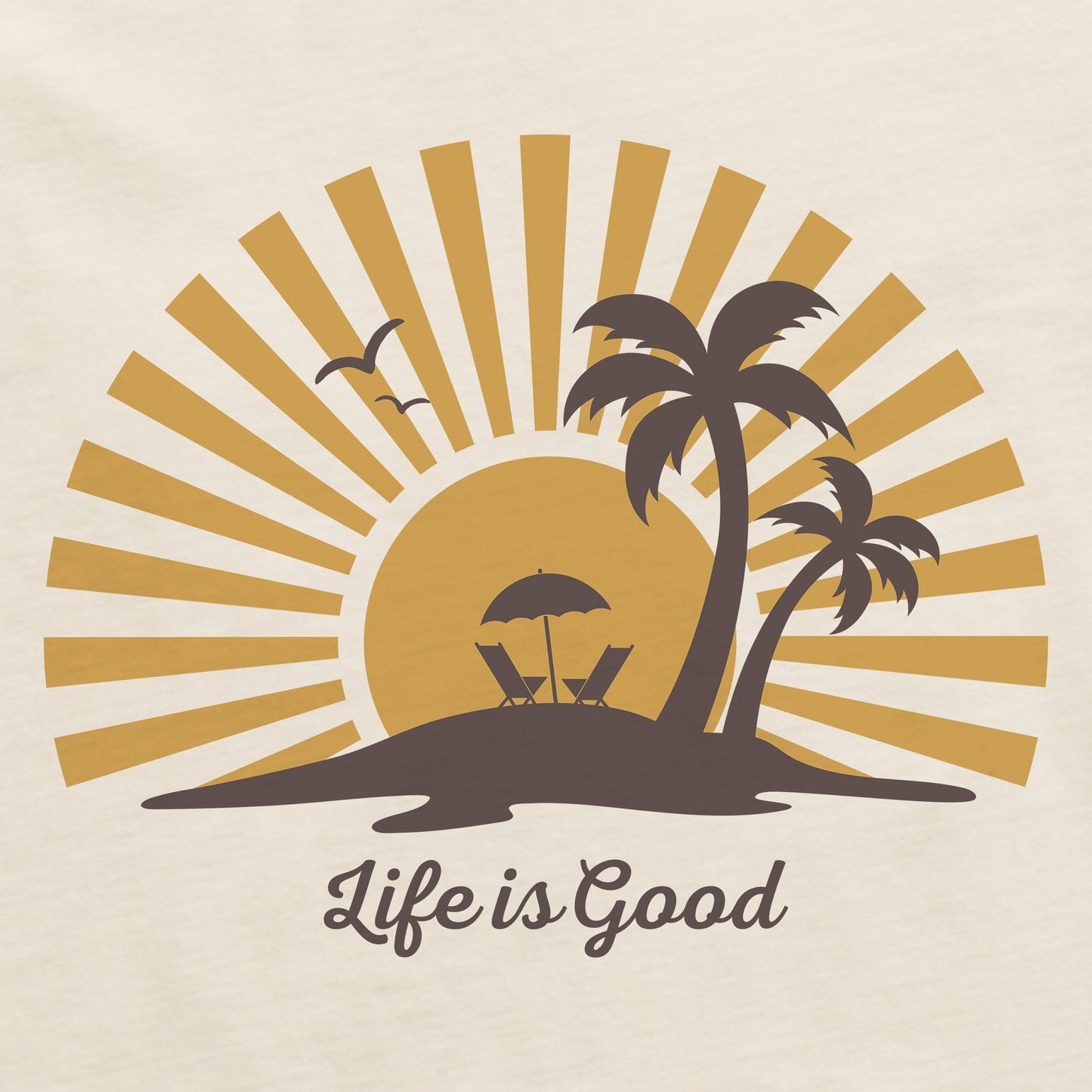 Men's Sunset Island Short Sleeve Crusher Tee