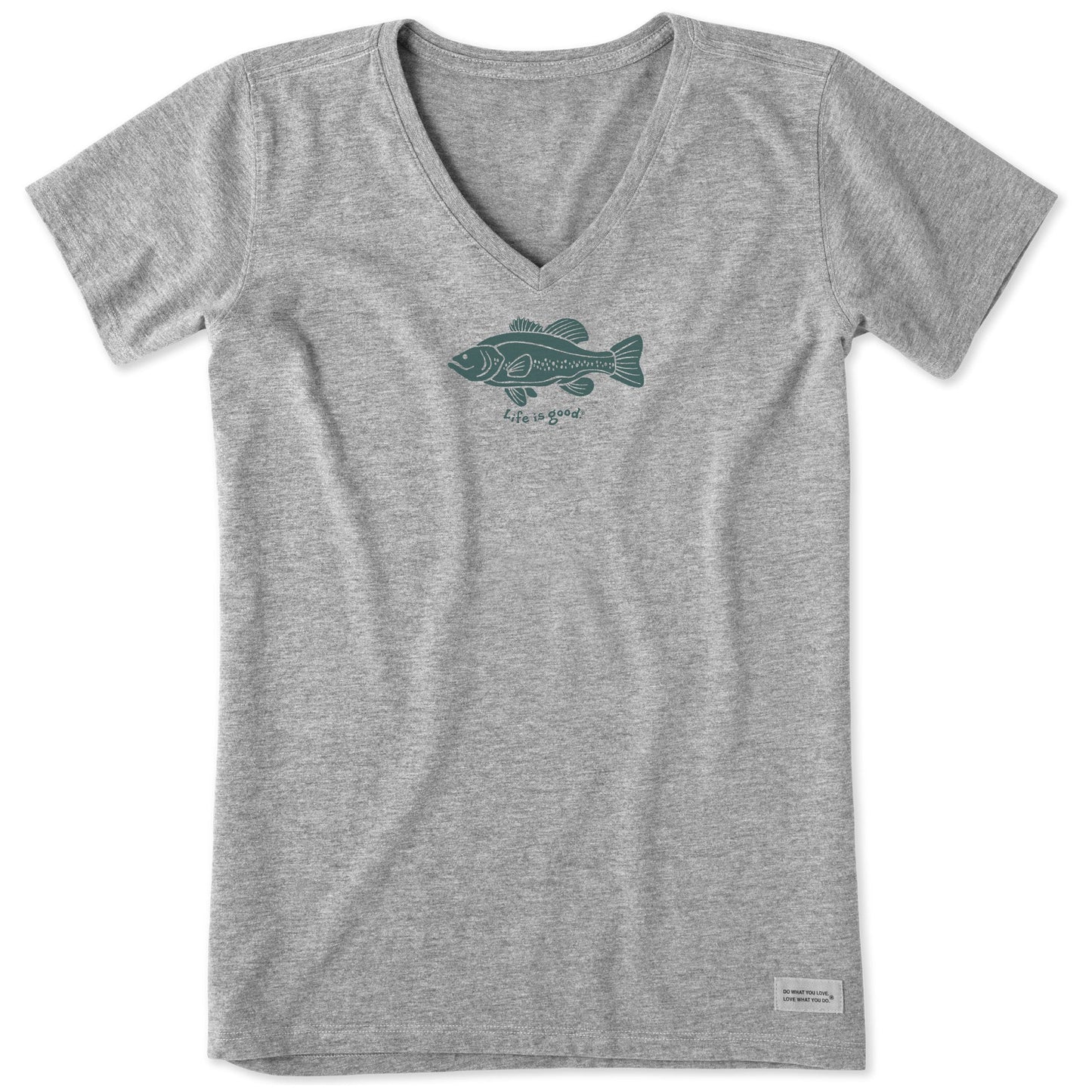 Women's Silhouette Fish Short Sleeve Crusher Vee
