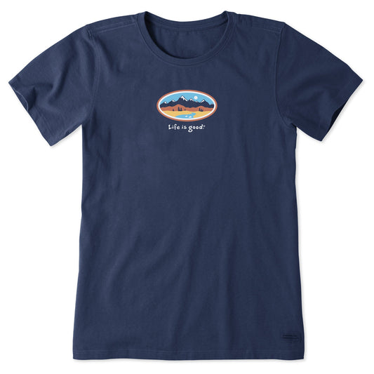 Women's Mountain Scene Oval Short Sleeve Crusher Tee