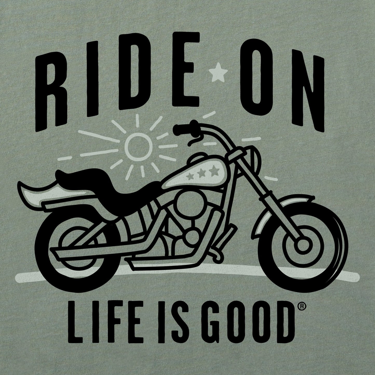 Women's Ride On Simple Motorcycle Short Sleeve Crusher Tee