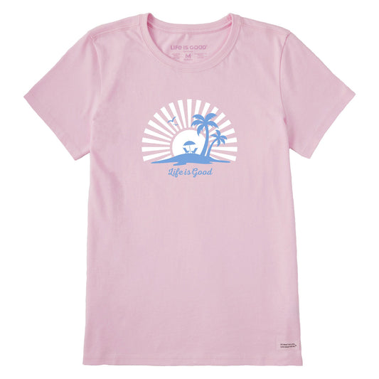 Women's Sunset Island Short Sleeve Crusher Tee