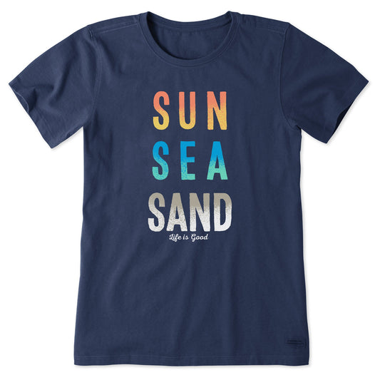 Women's Sun Sea Sand Short Sleeve Crusher Tee