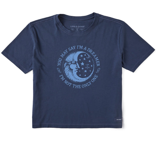 Women's You May Say I'm a Dreamer Short Sleeve Crusher Boxy Tee