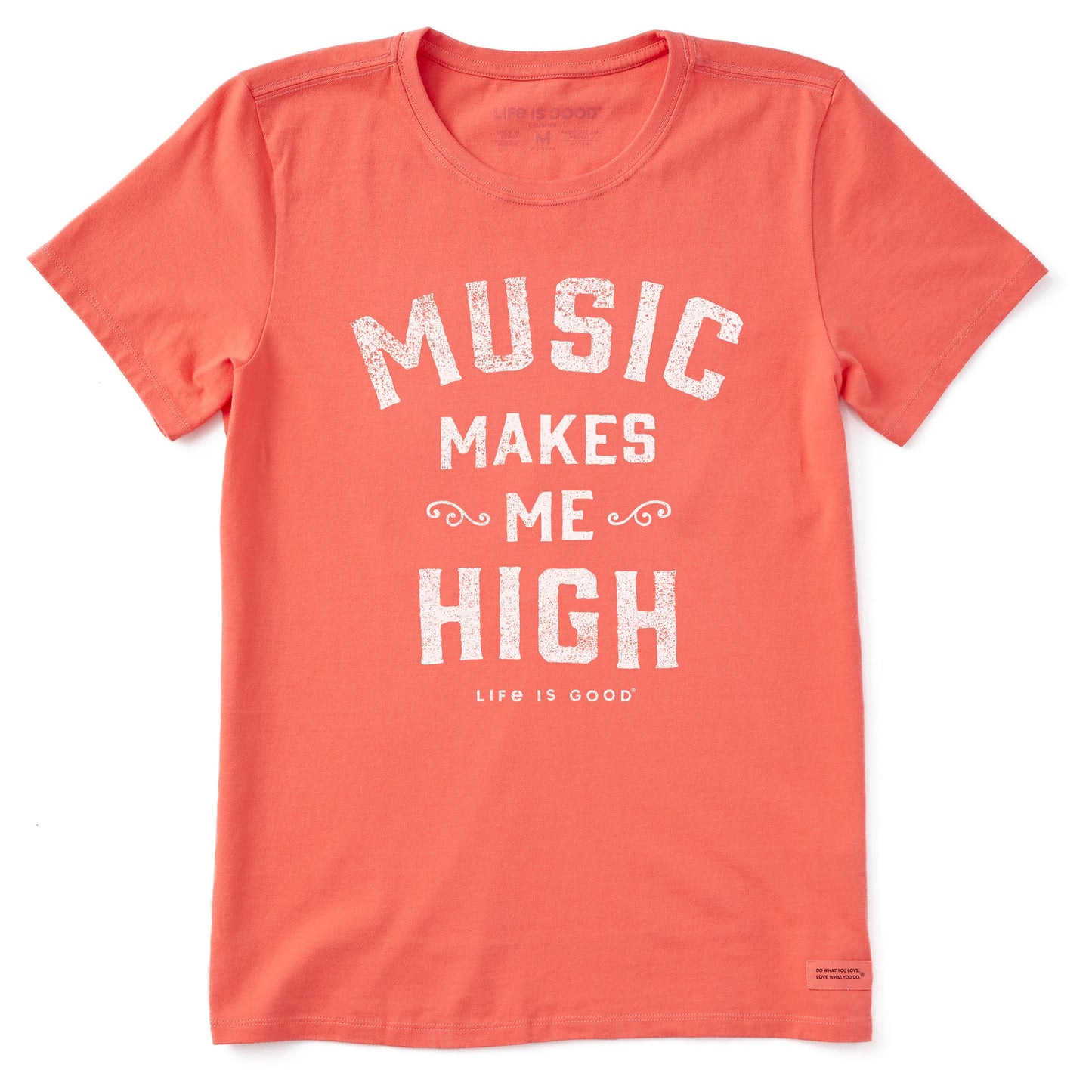 Women's Music Makes Me High Short Sleeve Crusher Tee