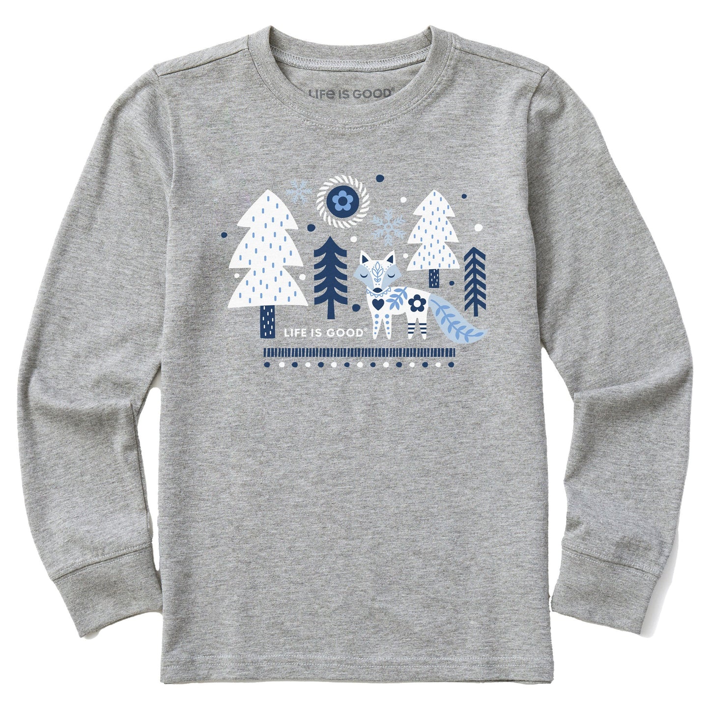 Kids Winter Fox Long Sleeve Crusher Tee