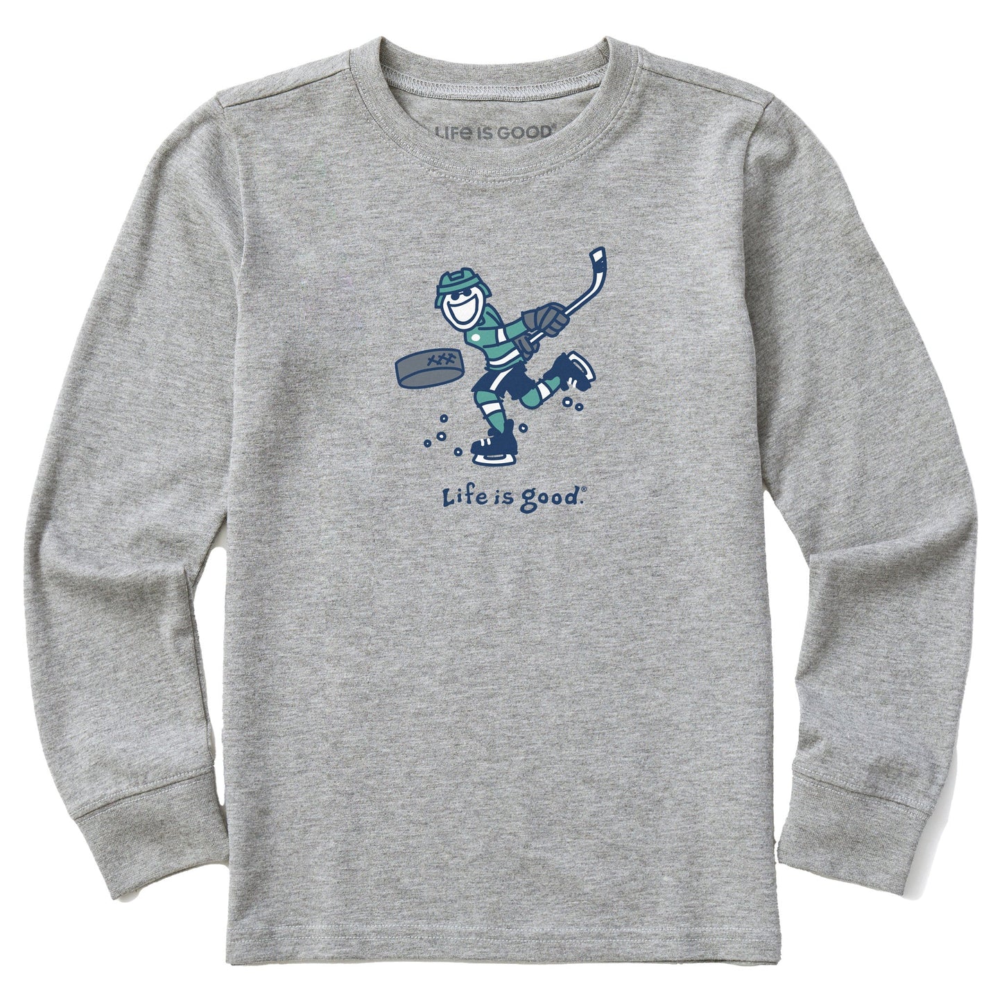 Kids Jake Slap Shot Long Sleeve Crusher Tee