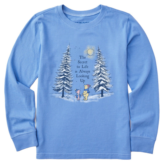 Kids Looking Up Winnie & P Long Sleeve Crusher Tee