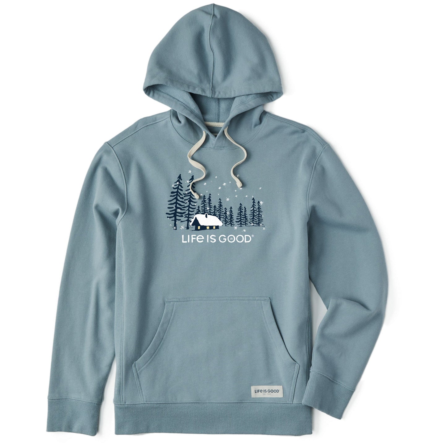 Men's Snowy Evening Simply True Fleece Hoodie