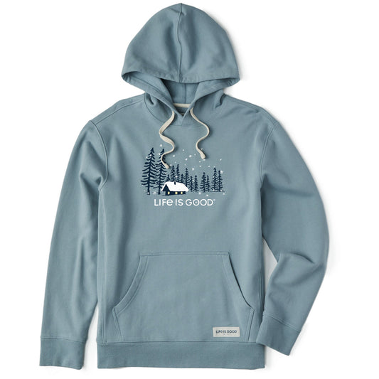 Men's Snowy Evening Simply True Fleece Hoodie