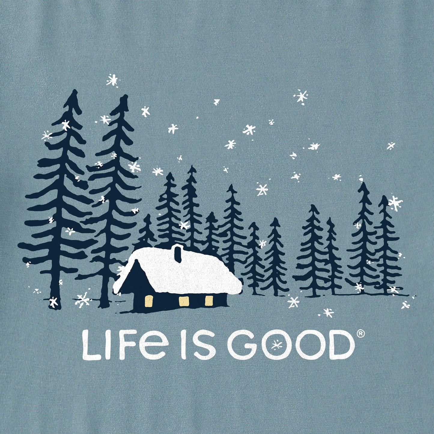 Men's Snowy Evening Simply True Fleece Hoodie