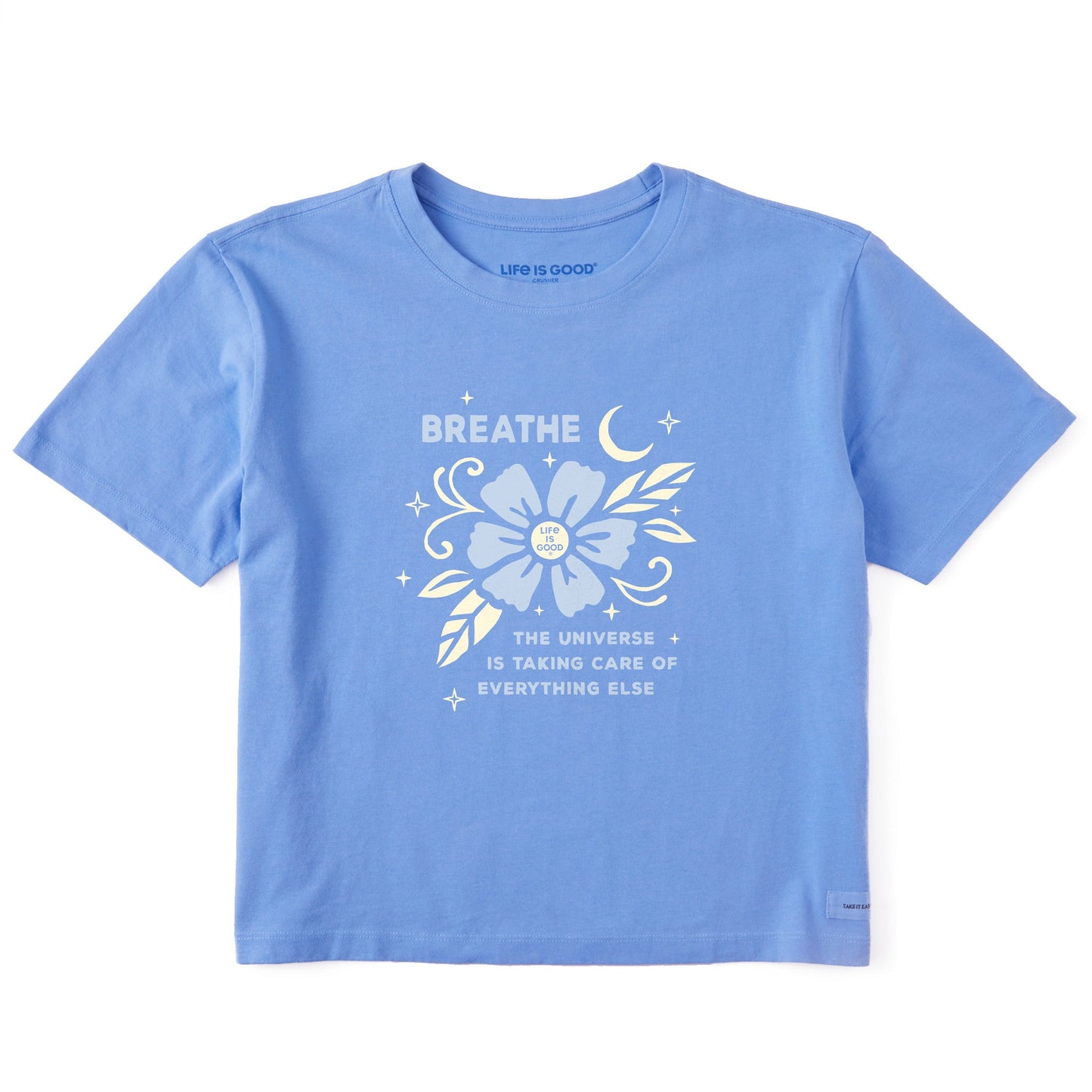 Women's Breathe Universe Flower Short Sleeve Crusher Boxy Tee