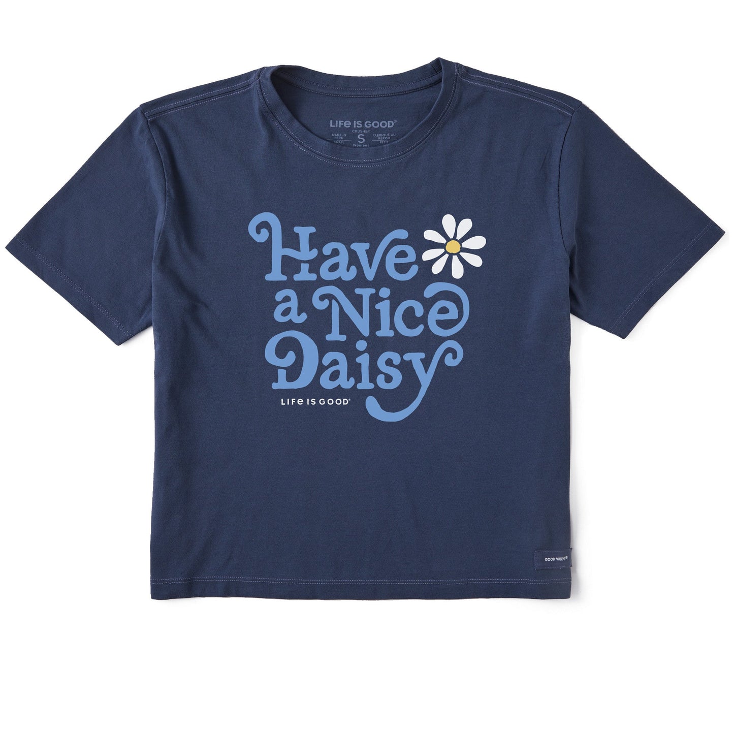 Women's Crafty Have a Nice Daisy Short Sleeve Crusher Boxy Tee