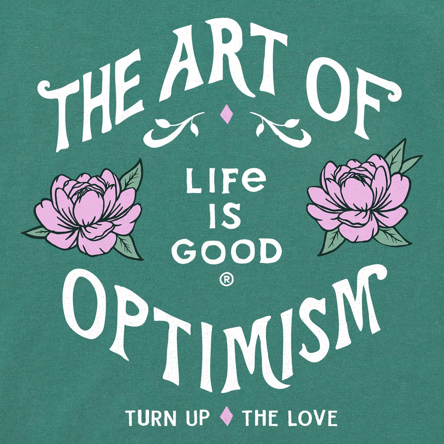 Women's Art of Optimism Peonies Short Sleeve Crusher Boxy Tee