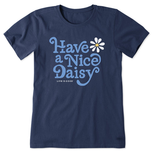Women's Crafty Have a Nice Daisy Short Sleeve Tee