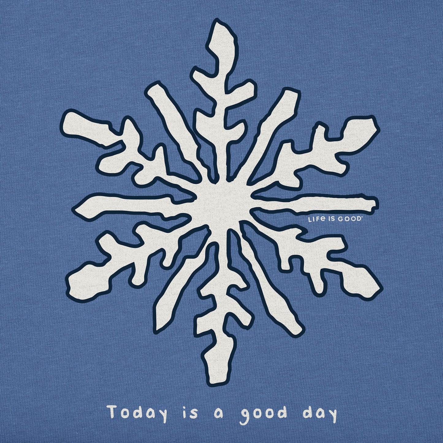 Men's Quirky Snowflake Long Sleeve Crusher Tee