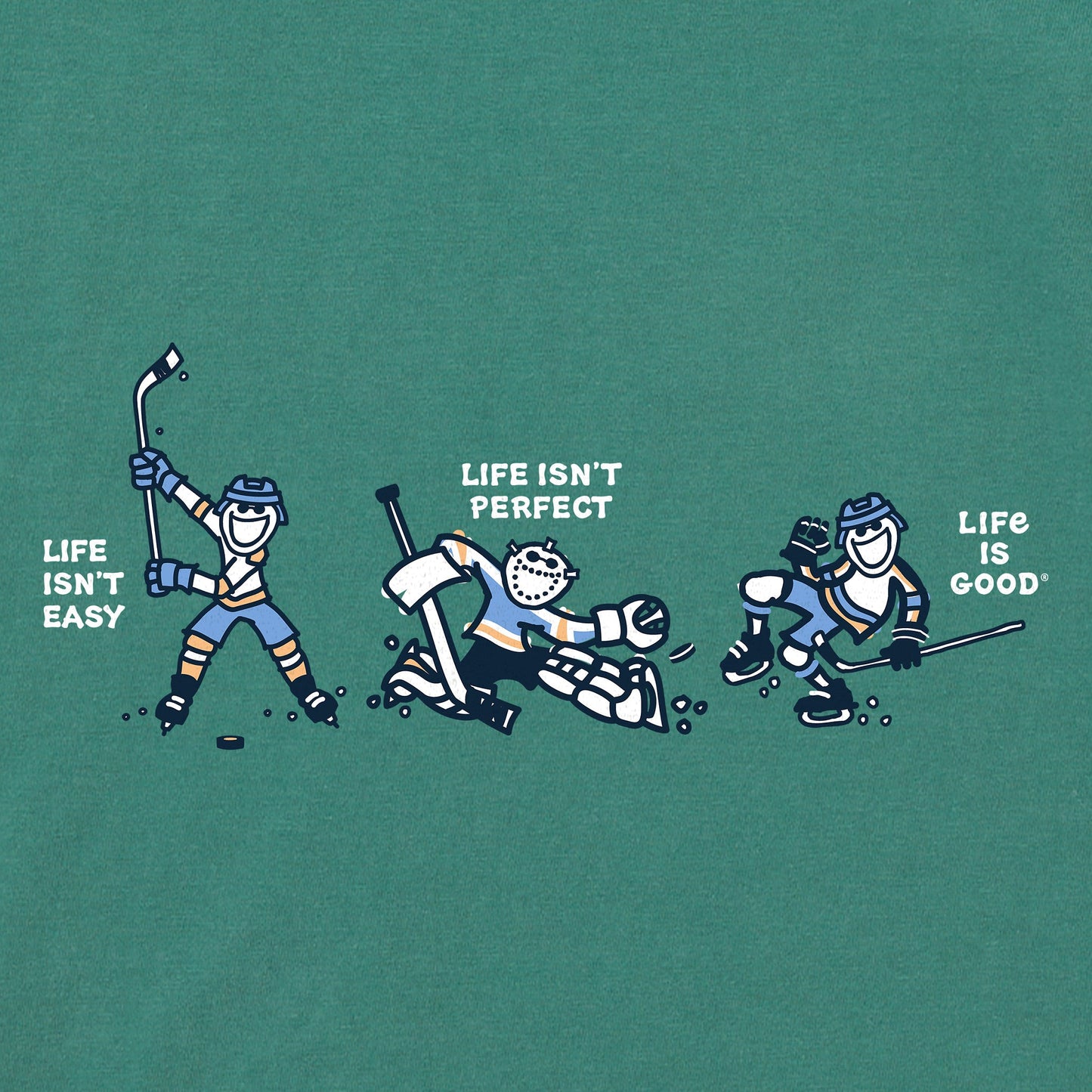 Men's Life Isn't Easy Hockey Long Sleeve Crusher Tee
