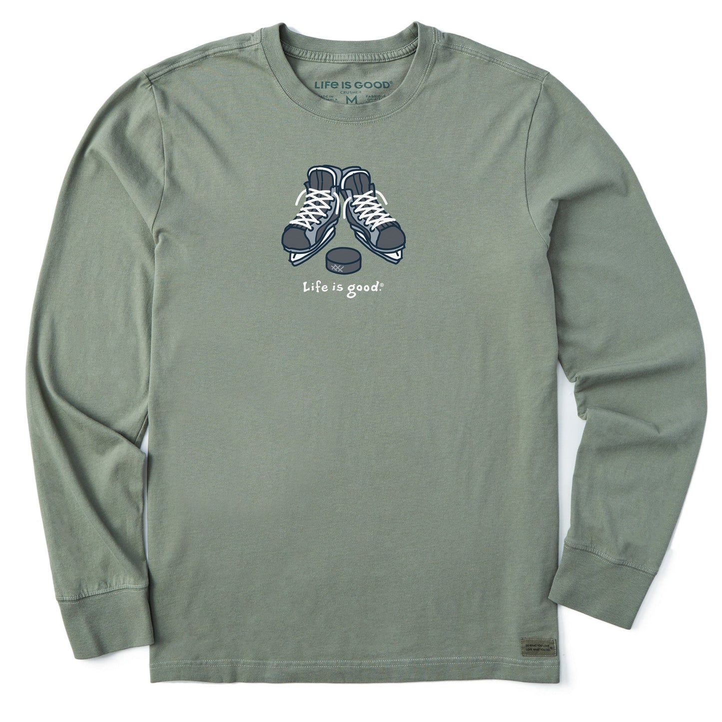 Men's Skates and Puck Long Sleeve Crusher Tee