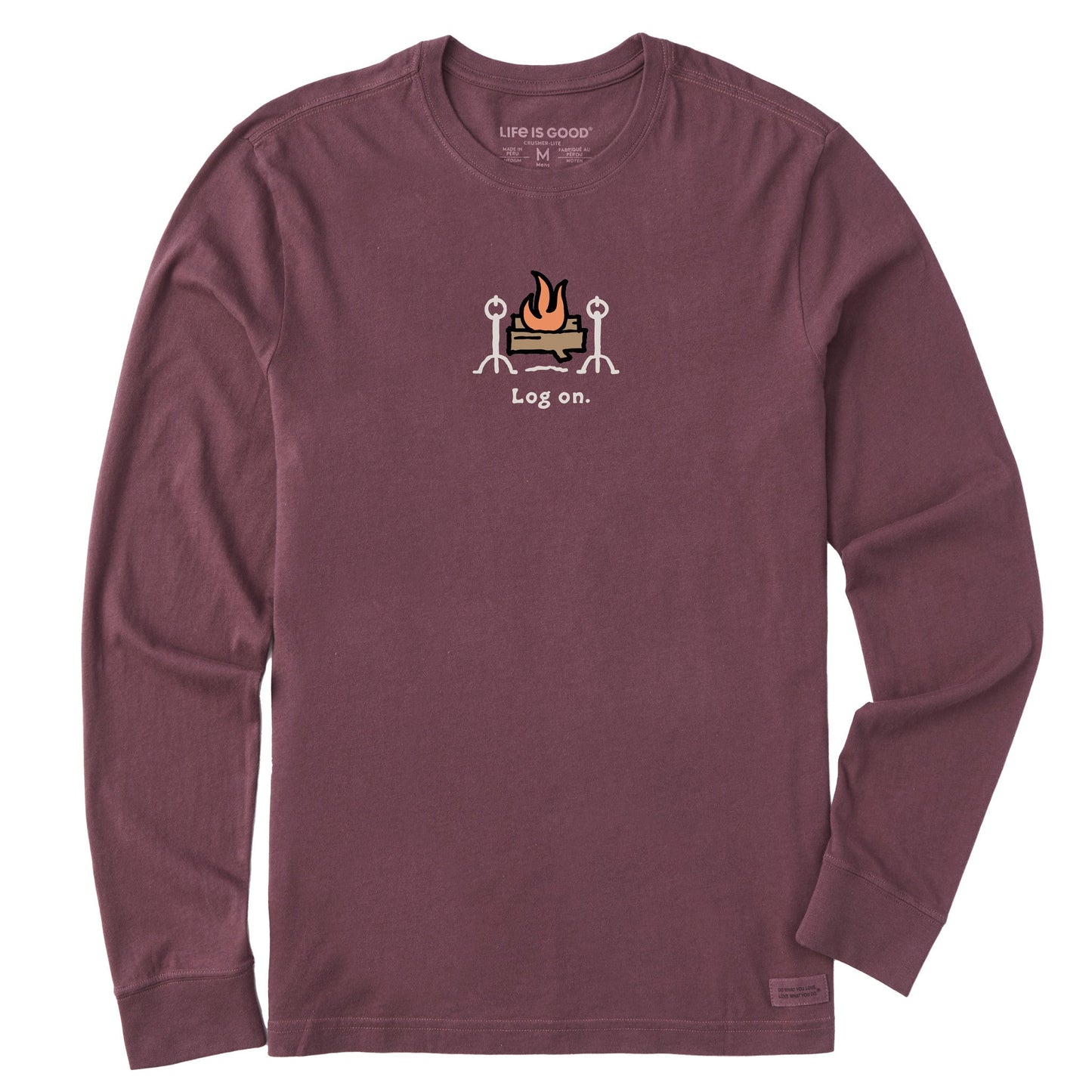 Men's Log On Long Sleeve Crusher Tee
