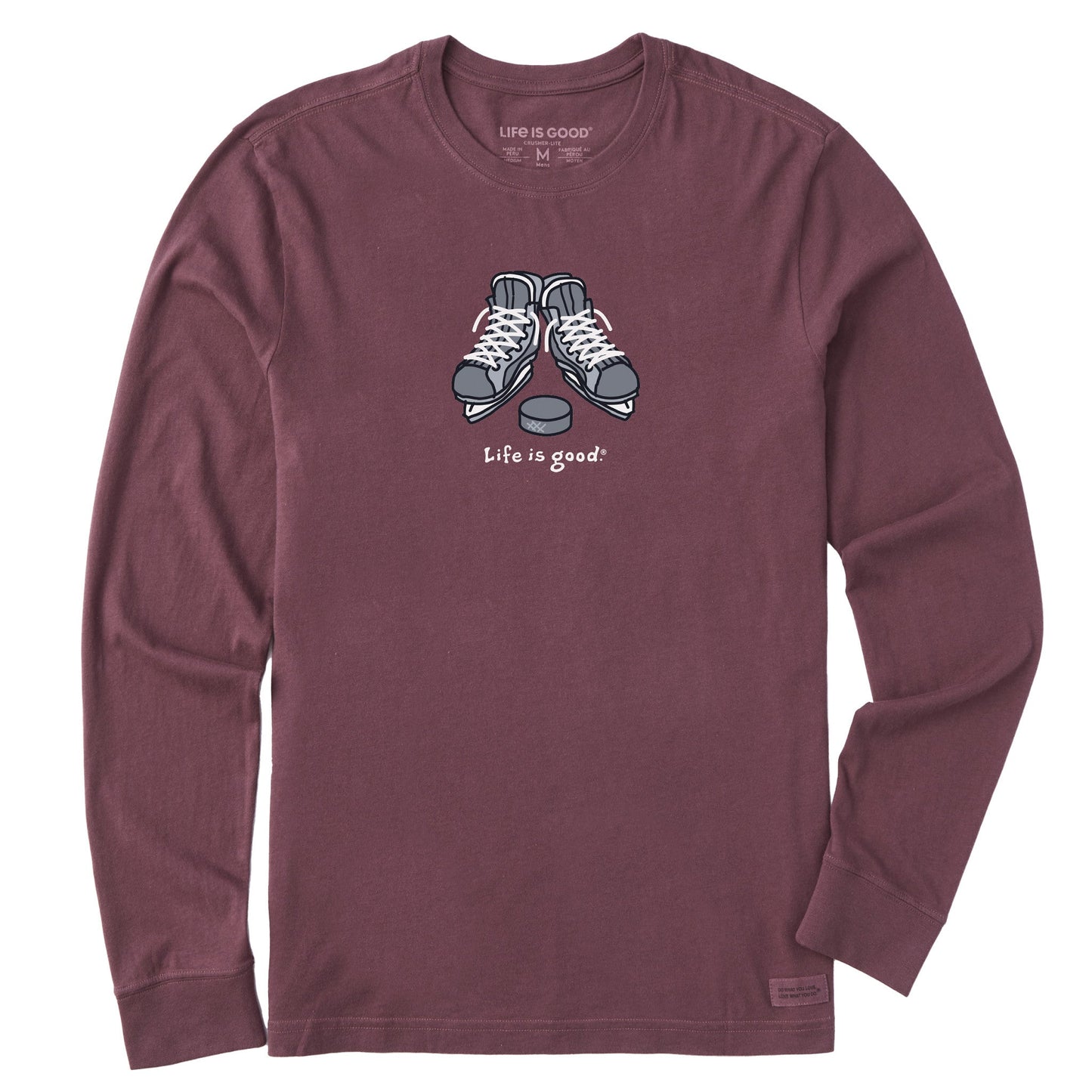 Men's Skates and Puck Long Sleeve Crusher Tee