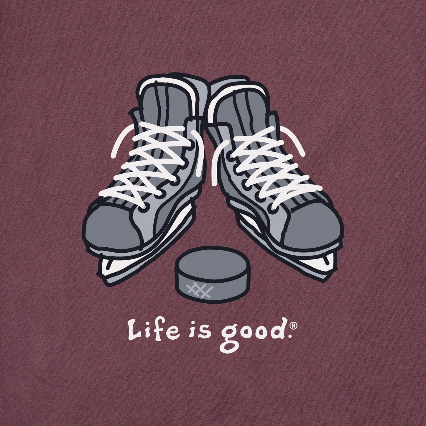 Men's Skates and Puck Long Sleeve Crusher Tee