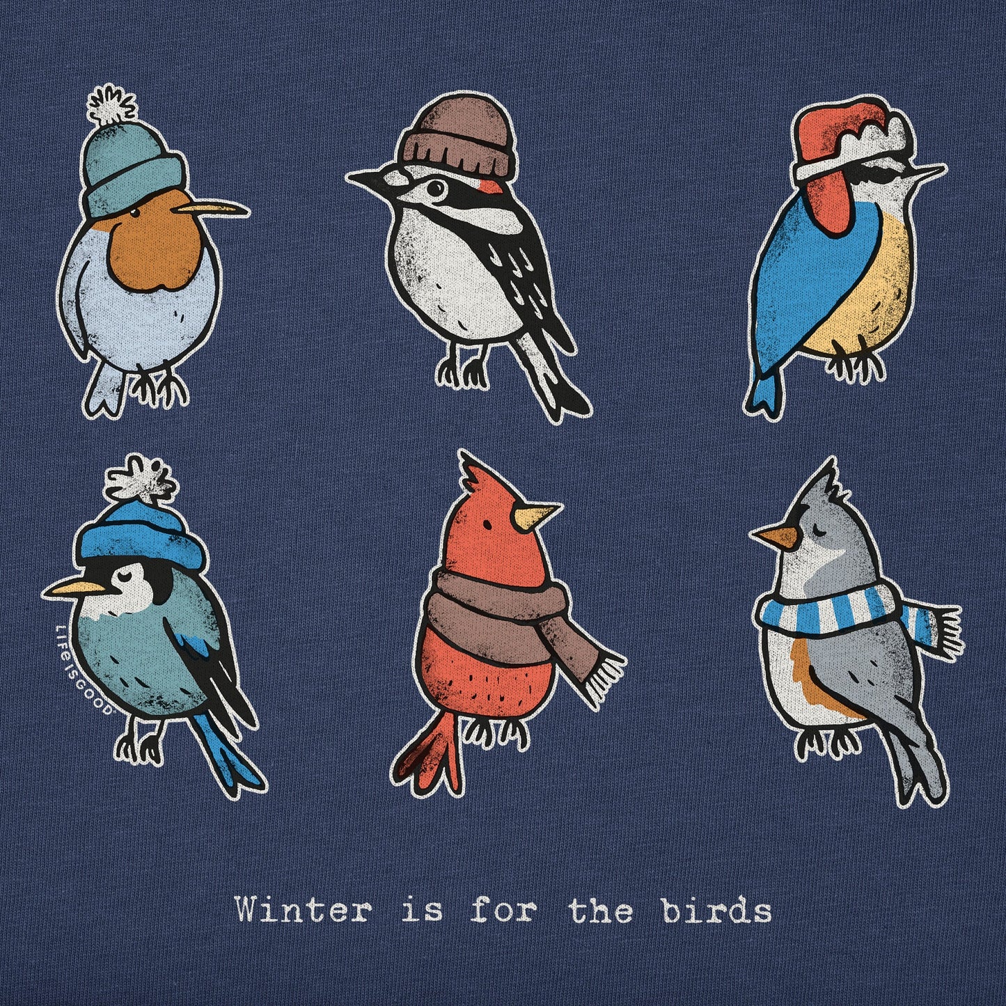 Men's Winter is for the Birds Grid Long Sleeve Crusher Tee