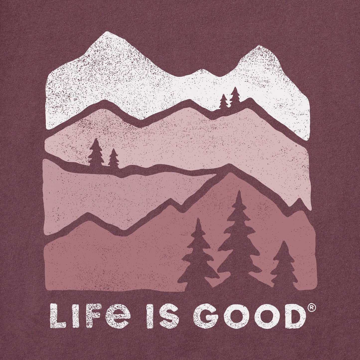 Men's Mountain Silhouette Long Sleeve Crusher Tee