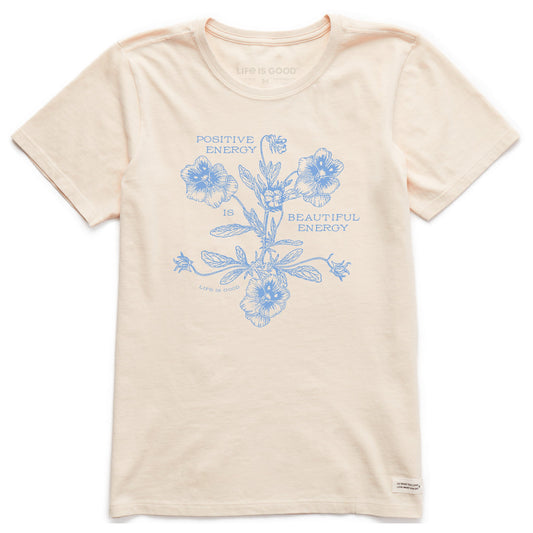 Women's Positive Energy Pansies Short Sleeve Crusher Tee