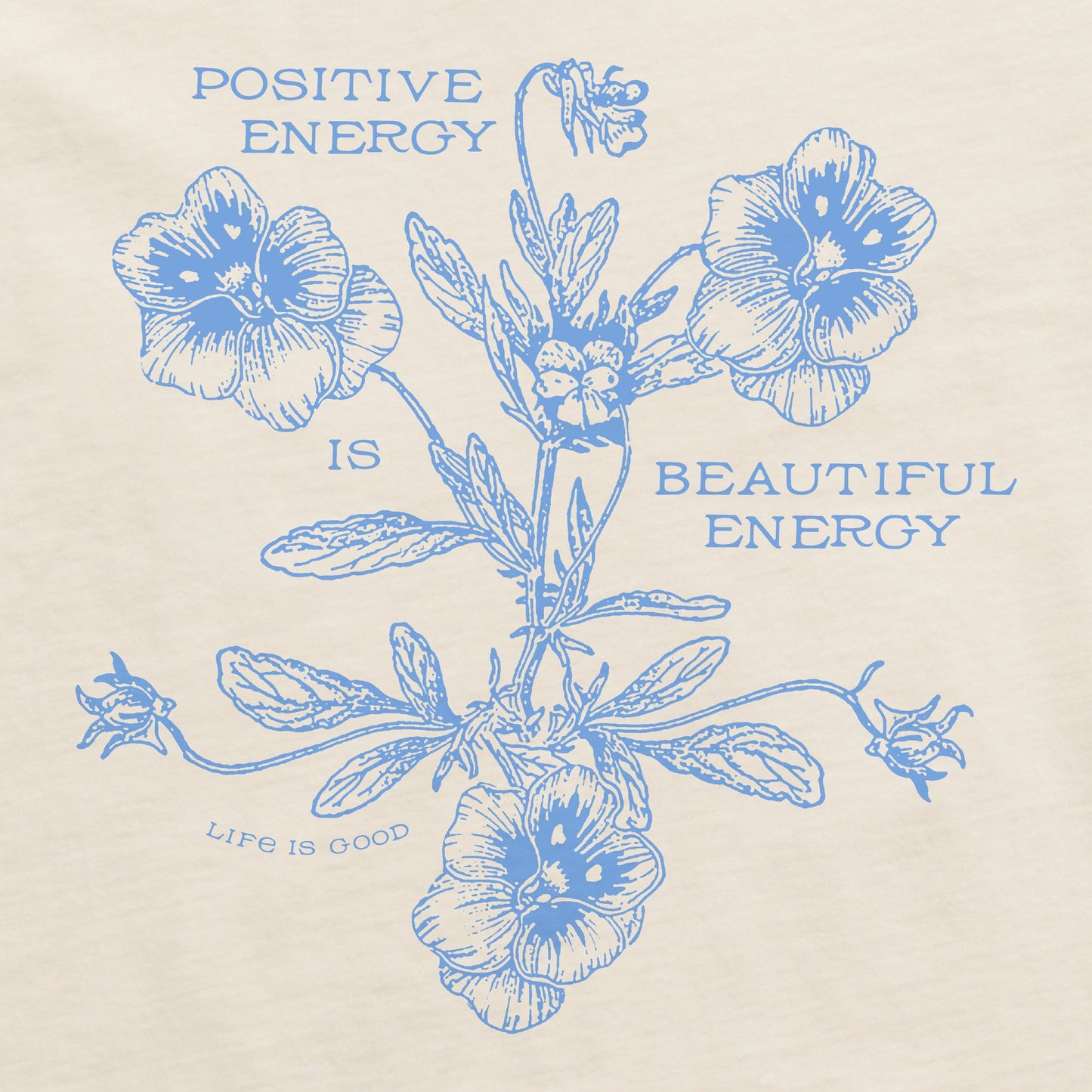 Women's Positive Energy Pansies Short Sleeve Crusher Tee