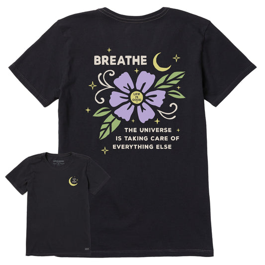 Women's Breathe Universe Flower Short Sleeve Tee