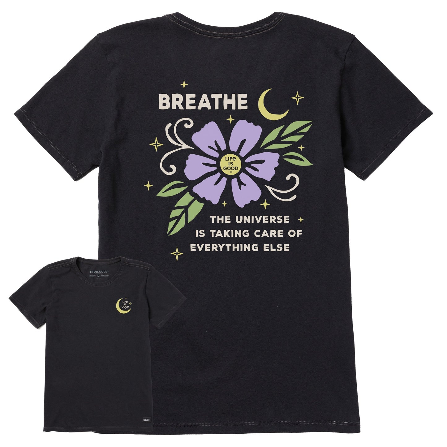 Women's Breathe Universe Flower Short Sleeve Tee