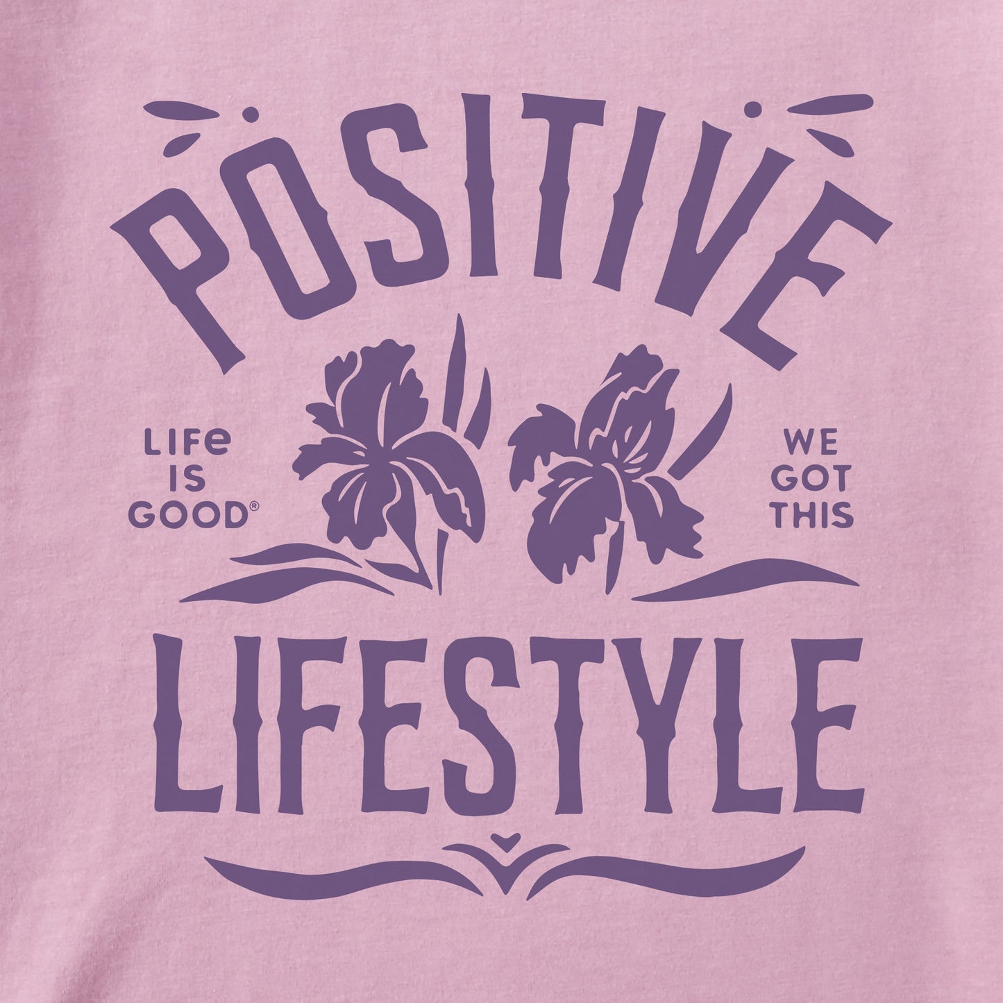 Women's Positive Lifestyle Irises Short Sleeve Crusher Tee