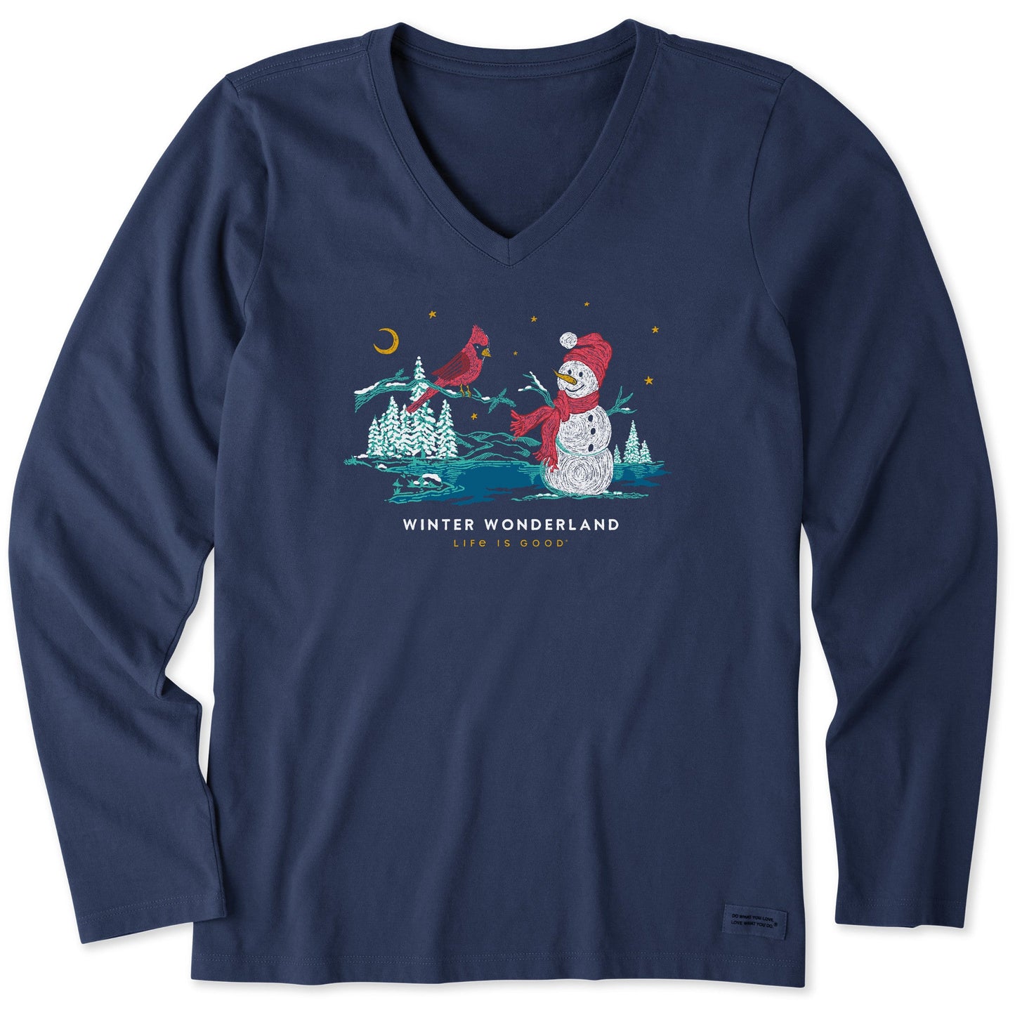 Women's Winter Wonderland Long Sleeve Crusher Vee
