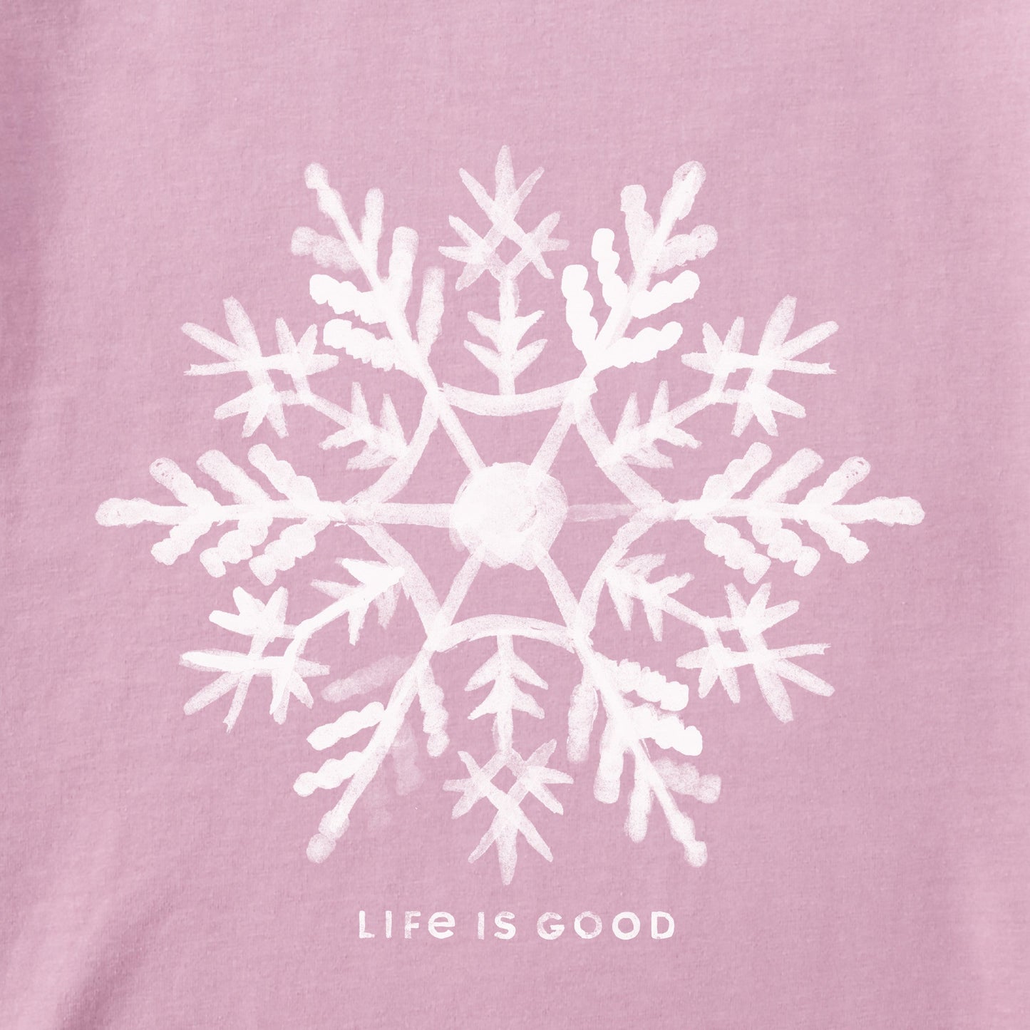 Women's Watercolor Snowflake Long Sleeve Crusher Tee