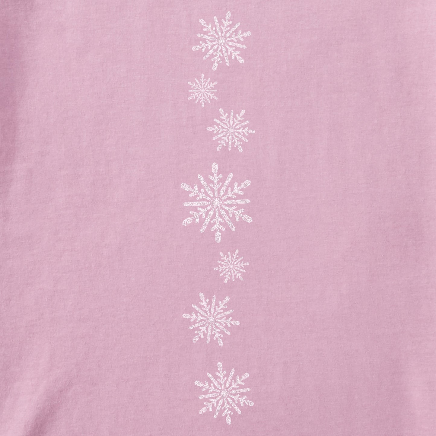 Women's Contrast Snowflake Long Sleeve Crusher Tee