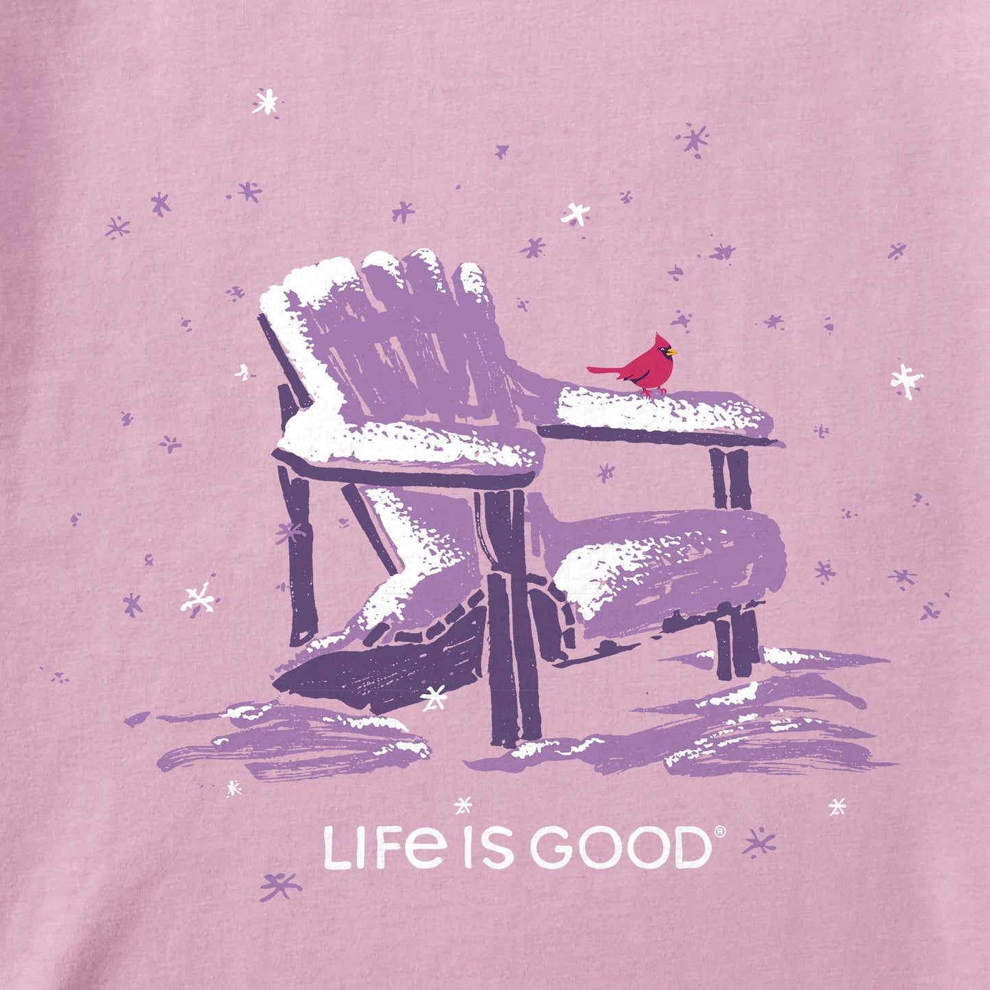 Women's Snowy Adirondack Cardinal Long Sleeve Crusher Tee