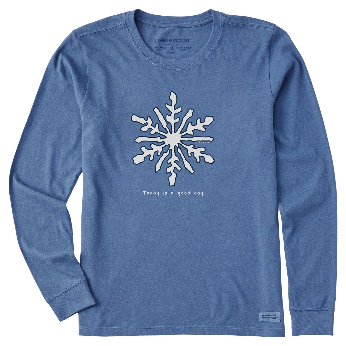Women's Quirky Snowflake Long Sleeve Crusher Tee