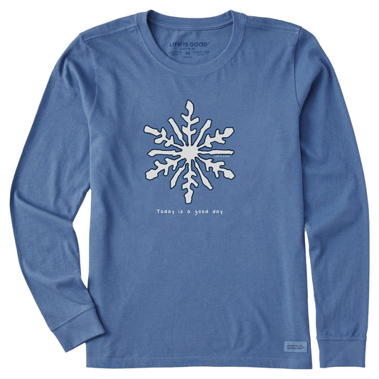 Women's Quirky Snowflake Long Sleeve Crusher Tee
