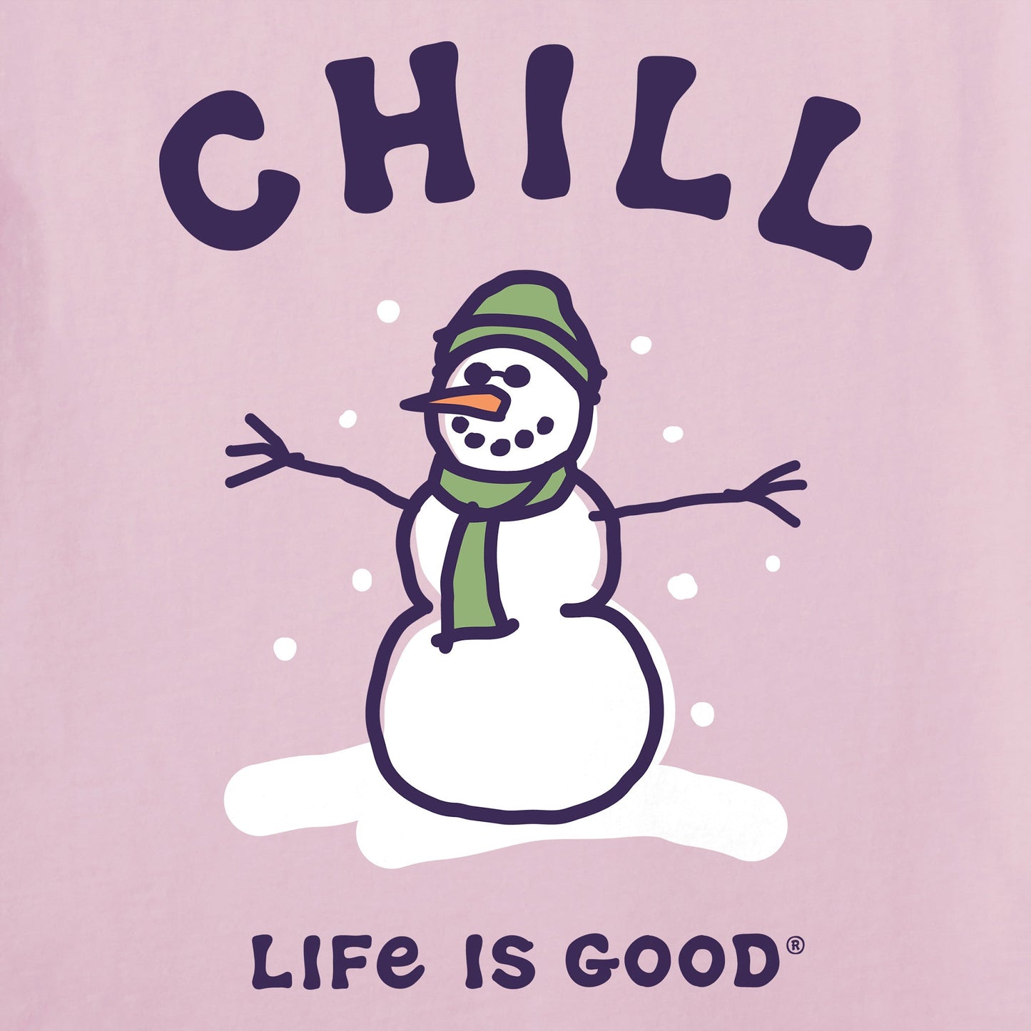 Women's Chill Snowman Long Sleeve Crusher Tee