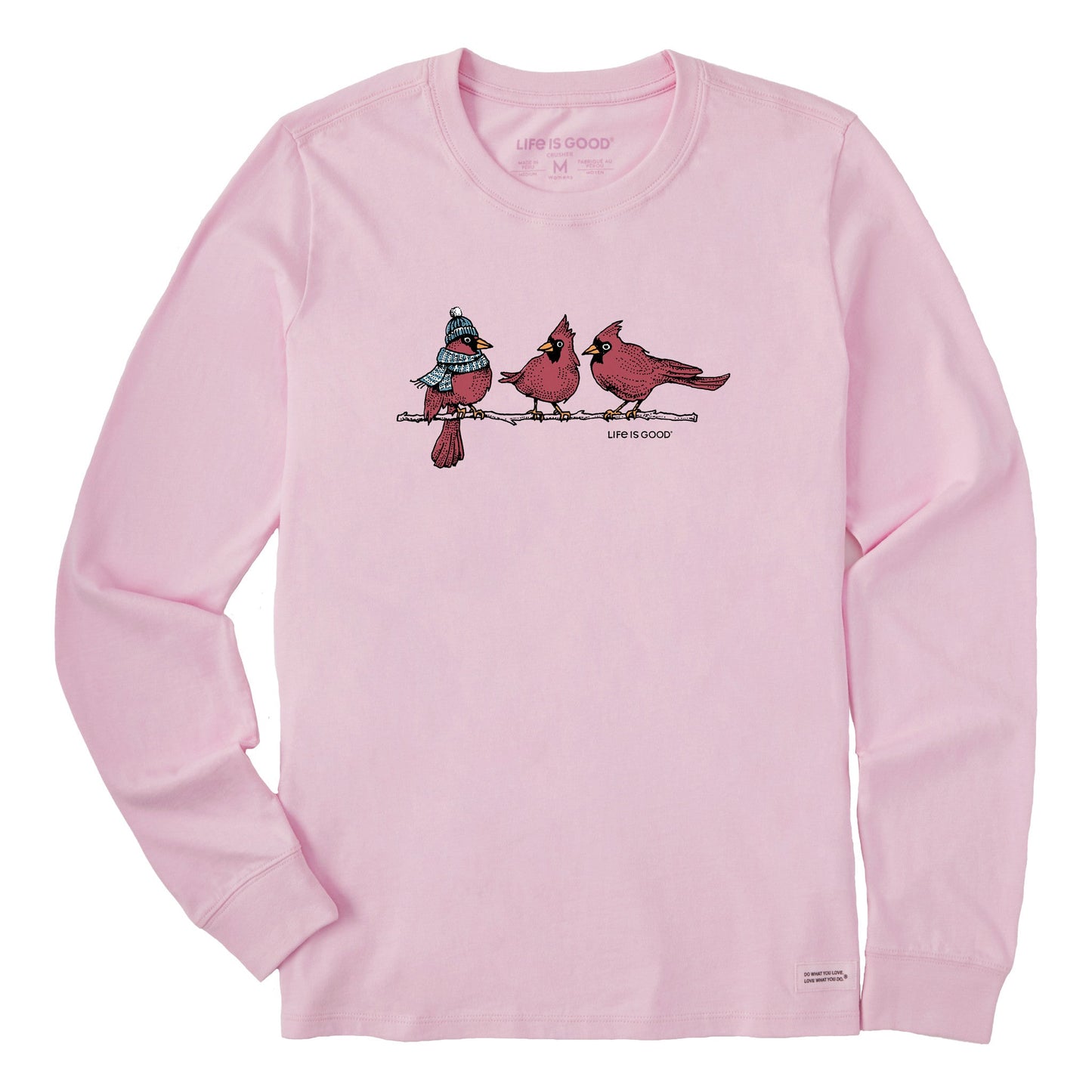 Women's 3 Warmly Dressed Cardinals Long Sleeve Crusher Tee
