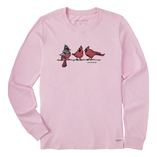 Women's 3 Warmly Dressed Cardinals Long Sleeve Crusher Tee