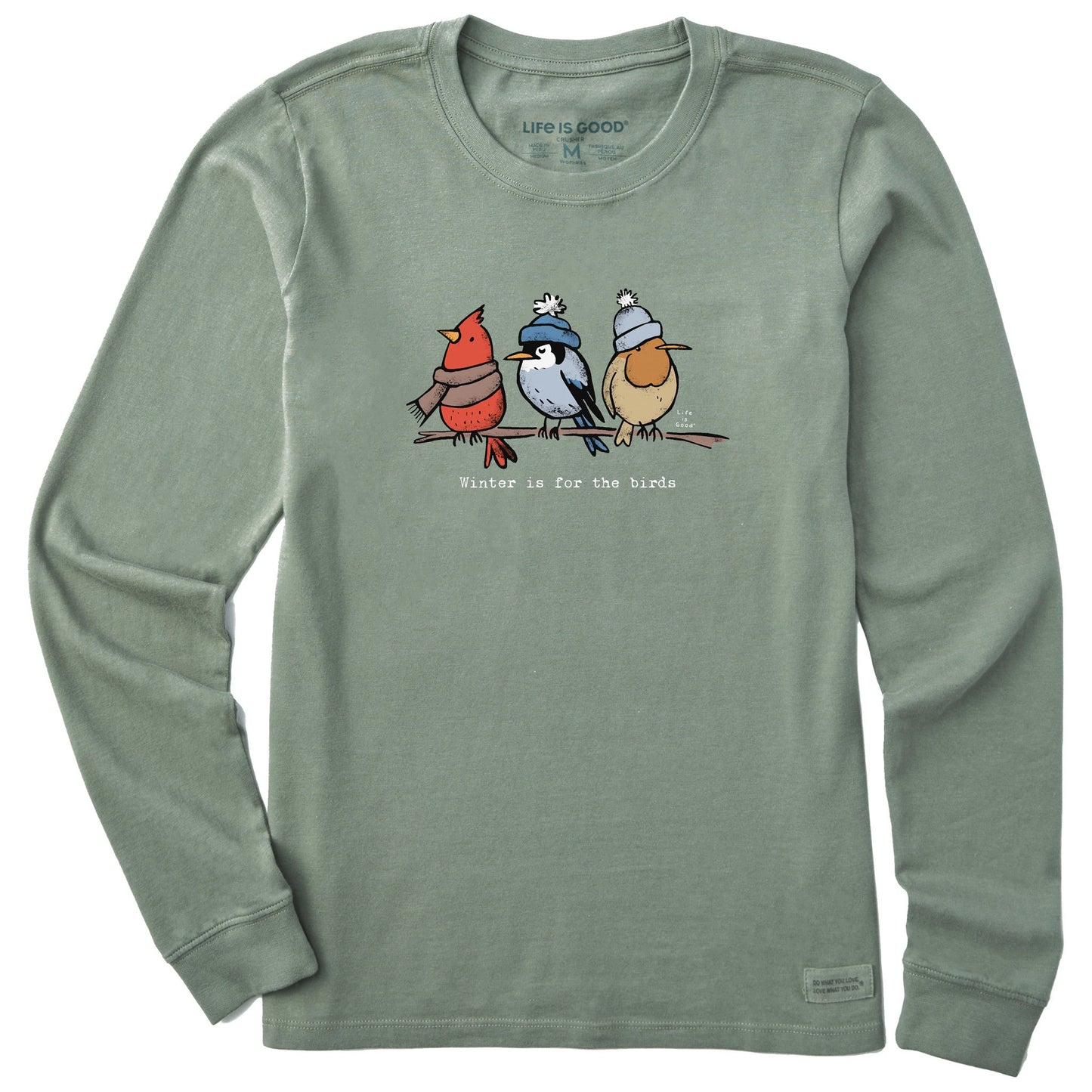 Women's Shady Winter is for the Birds Long Sleeve Crusher Tee