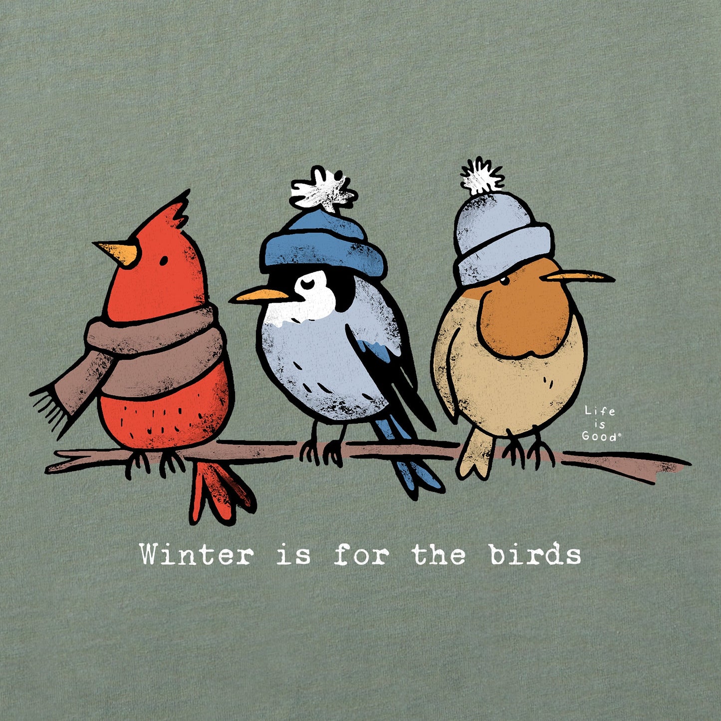 Women's Shady Winter is for the Birds Long Sleeve Crusher Tee