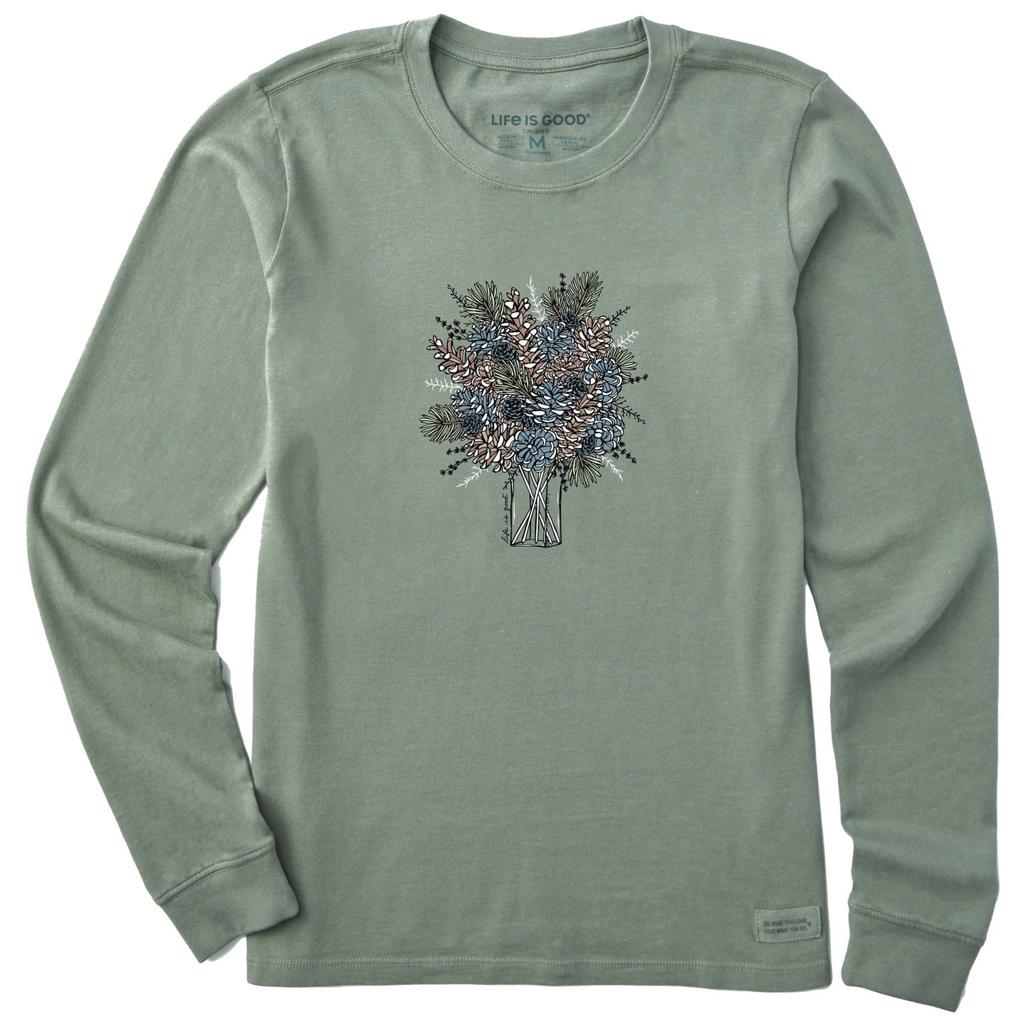 Women's Pinecone Bouquet Long Sleeve Crusher Tee