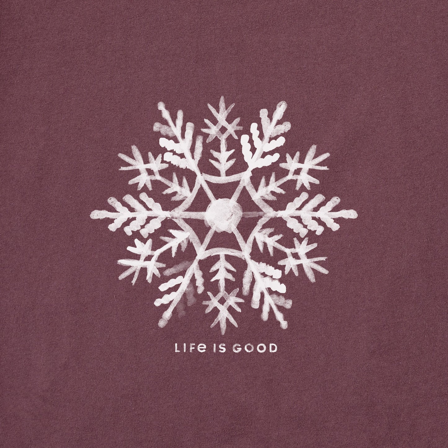 Women's Watercolor Snowflake Long Sleeve Crusher Tee