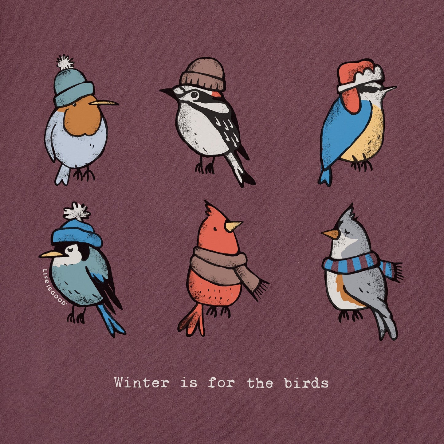 Women's Winter is for the Birds Grid Long Sleeve Crusher Tee